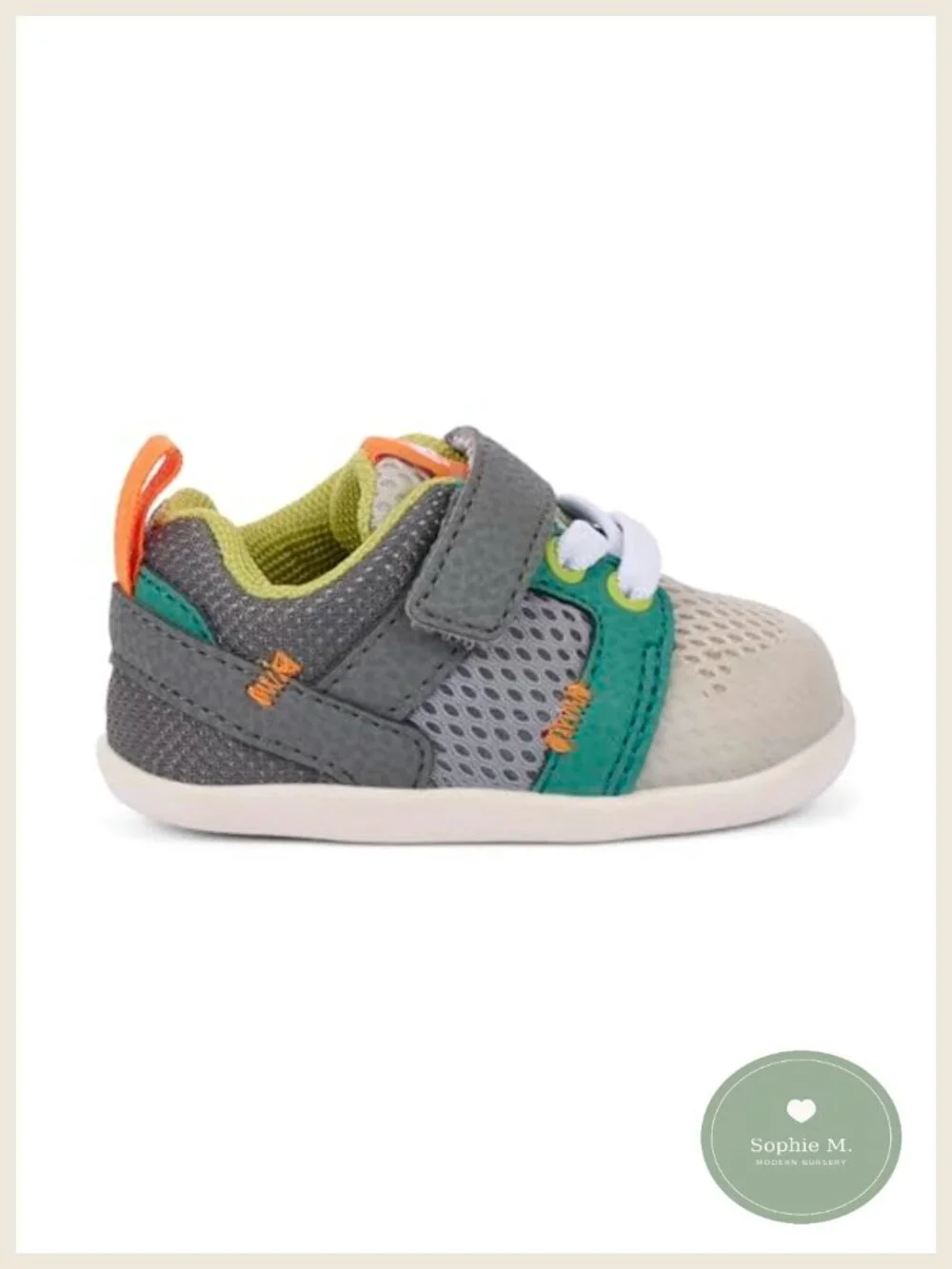 Baby First Walker Athletic Sneaker Slip-Resistant Hook & Loop